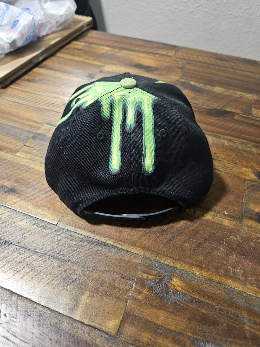 Teenage Mutant Ninja Turtles Kids Black Snapback Hat with Green Slime